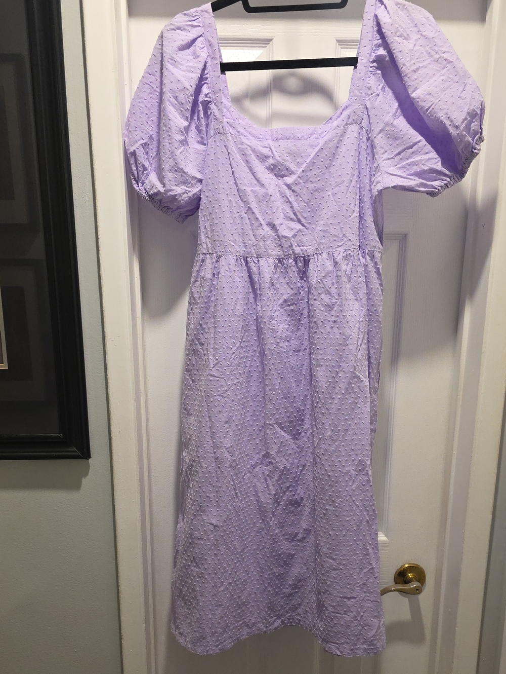 a new day Lilac Swiss Dot Puff Sleeve Top - Picture 1 of 4